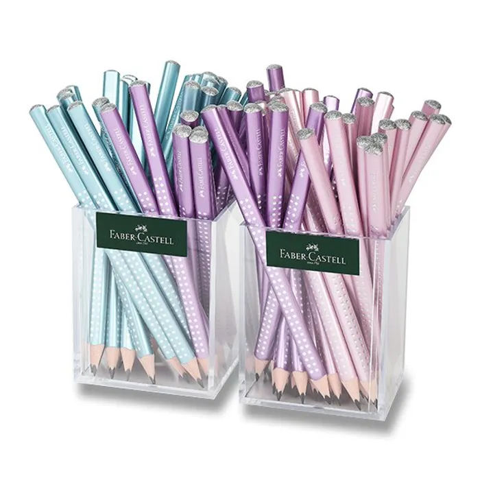 Główne zdjęcie produktu Grafitová tužka Faber-Castell Sparkle Jumbo Cosmic stojánek, 72 ks