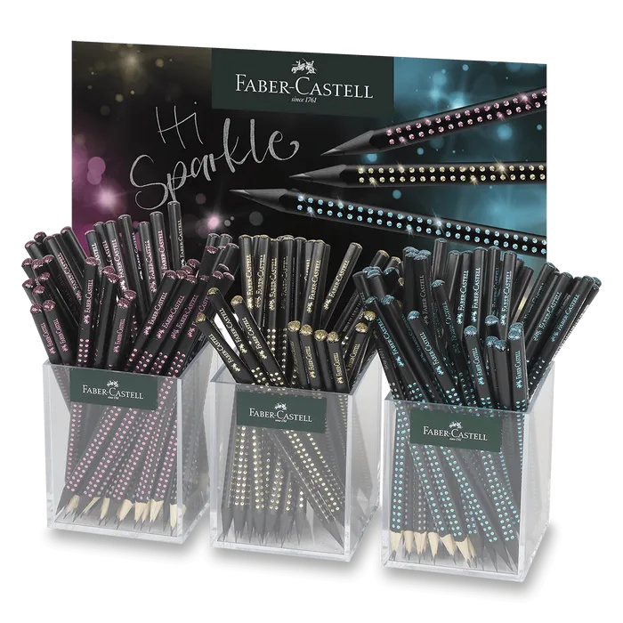 Główne zdjęcie produktu Grafitová tužka Faber-Castell Sparkle Midnight stojánek