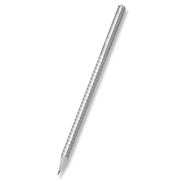 Główne zdjęcie produktu Grafitová tužka Faber-Castell Sparkle - perleťové odstíny stříbrná
