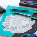 Następne zdjęcie produktu Dwukolorowy ołówek grafitowy Jumbo Grip, turkusowy / czarny Faber-Castell 511912