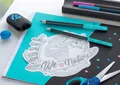 Dwukolorowy ołówek grafitowy Jumbo Grip, turkusowy / czarny Faber-Castell 511912