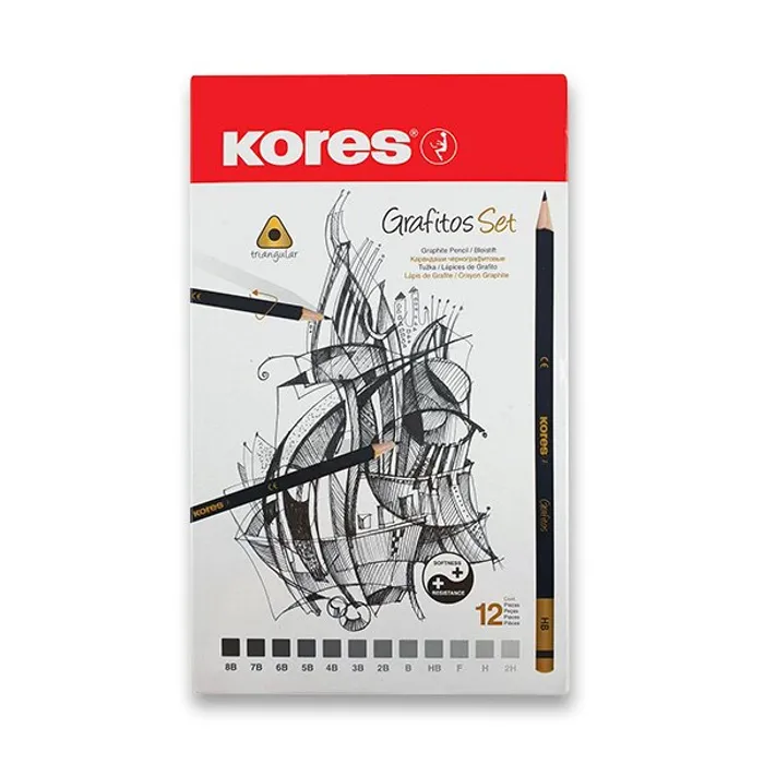 Główne zdjęcie produktu Grafitová tužka Kores Grafitos 12-12 ks
