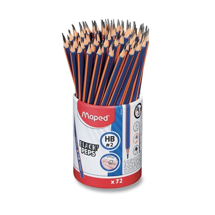 Główne zdjęcie produktu Grafitová tužka Maped Black'Peps Navy tvrdost HB, stojánek 72 ks