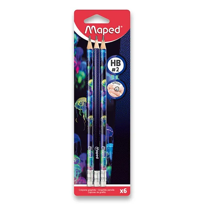 Główne zdjęcie produktu Grafitová tužka Maped Deepsea Paradise tvrdost HB, 6 ks