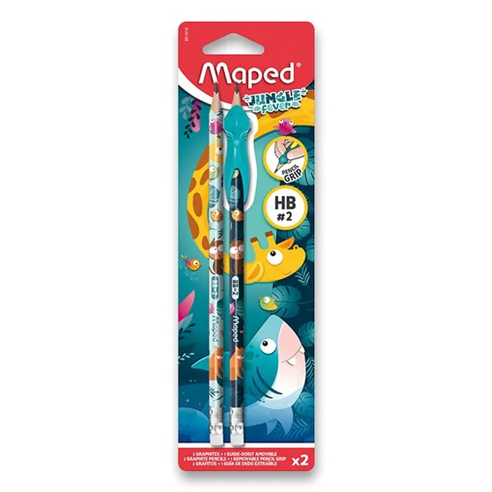 Główne zdjęcie produktu Grafitová tužka Maped Jungle Fever 2 ks, tvrdost HB