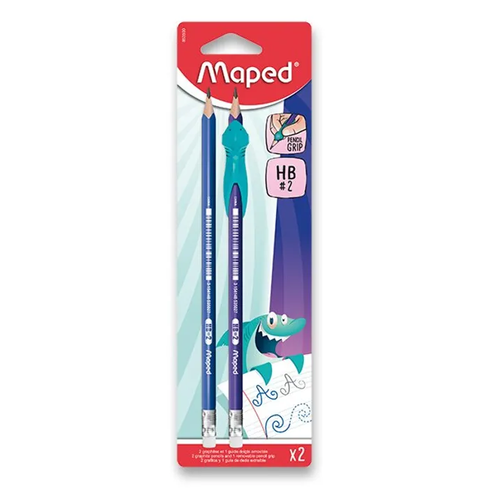 Główne zdjęcie produktu Grafitová tužka Maped Kidy Learn Finger Guide 2 ks, tvrdost HB