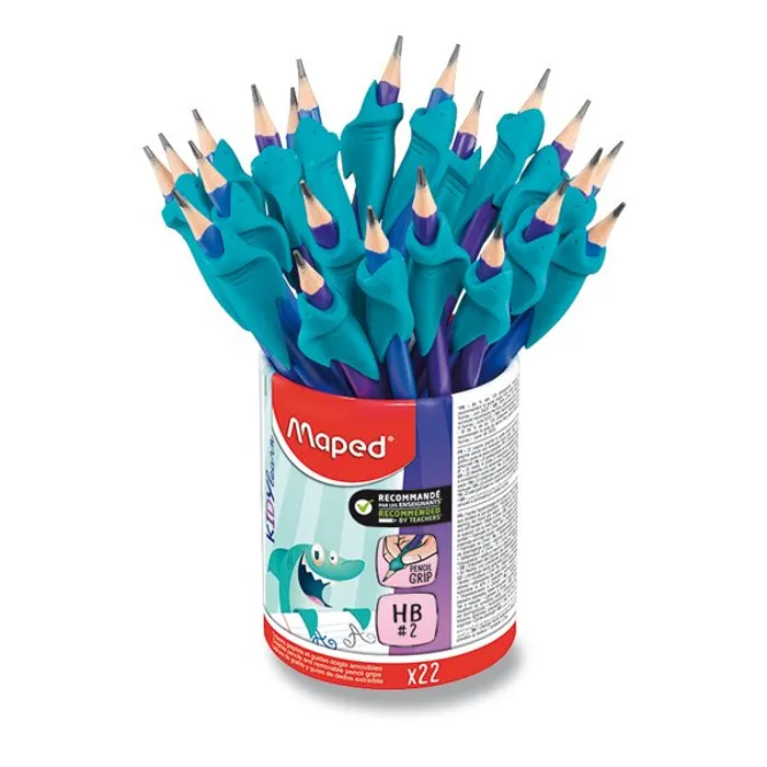 Główne zdjęcie produktu Grafitová tužka Maped Kidy Learn Finger Guide stojánek, 22 ks