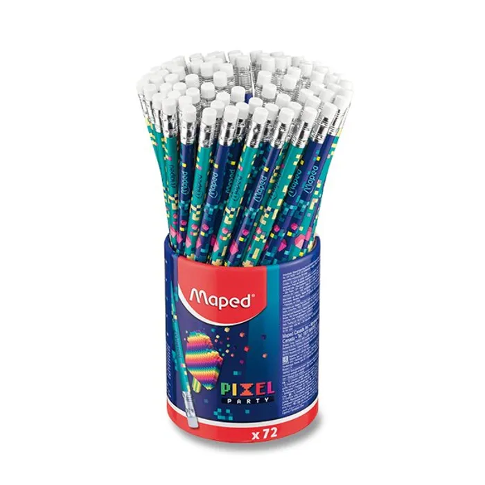 Główne zdjęcie produktu Grafitová tužka Maped Pixel Party tvrdost HB, stojánek 72 ks