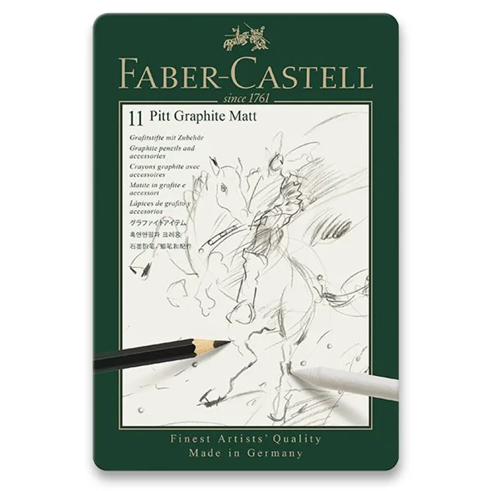 Główne zdjęcie produktu Grafitová tužka Pitt Graphite Matt, plechová k Faber-Castell 115220