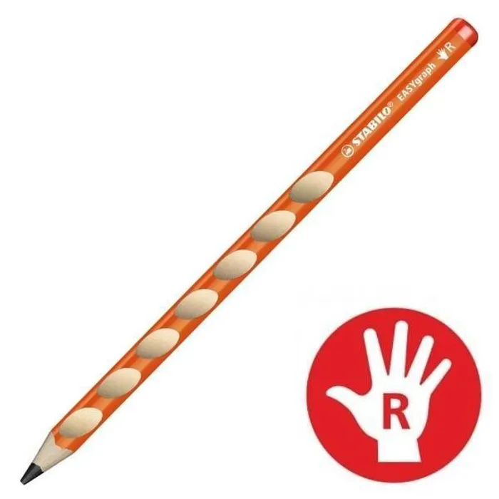 Główne zdjęcie produktu Grafitová tužka pro praváky - STABILO EASYgraph oranžová - HB [1 ks]