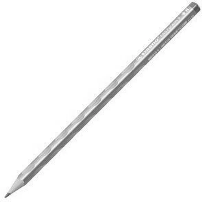 Główne zdjęcie produktu Grafitová tužka pro prováky STABILO EASYgraph S Metallic Edition stříbrná - HB [1 ks]