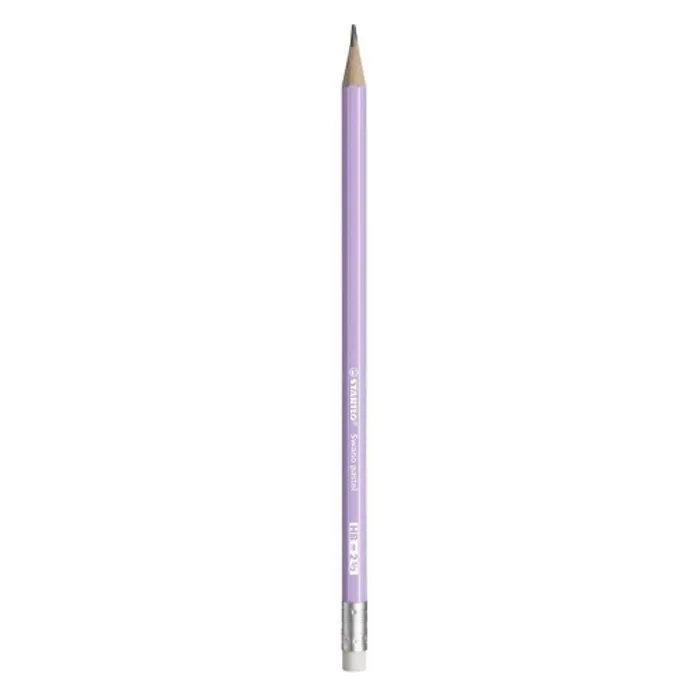 Główne zdjęcie produktu Grafitová tužka s pryží STABILO Swano Pastel HB pastel fialová