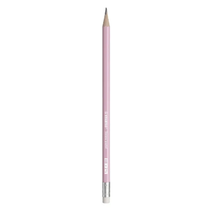 Główne zdjęcie produktu Grafitová tužka s pryží STABILO Swano Pastel HB pastel růžová