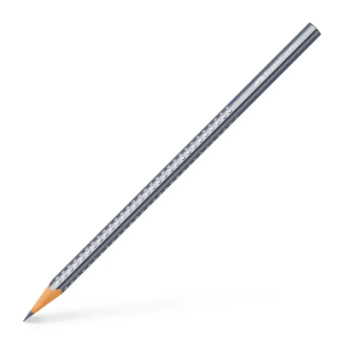 Główne zdjęcie produktu Grafitová tužka Sparkle, stříbrná Faber Castell 118338