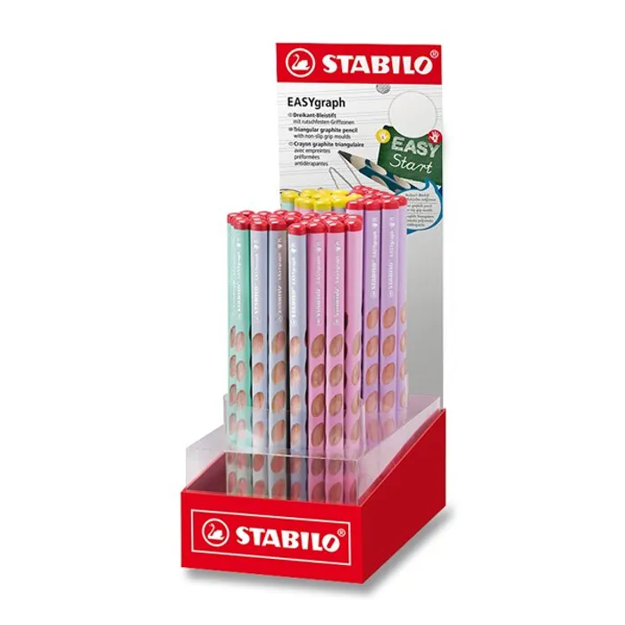 Główne zdjęcie produktu Grafitová tužka Stabilo EASYgraph Pastel stojánek, 60 ks