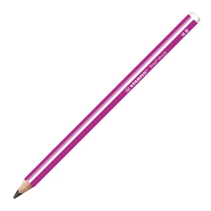 Główne zdjęcie produktu Grafitová tužka STABILO Trio silná růžová HB [1 ks]