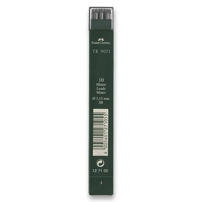 Główne zdjęcie produktu Grafitové tuhy TK 9071 Verzatil  3.15mm T/10 9071/5B Faber Castell 127105