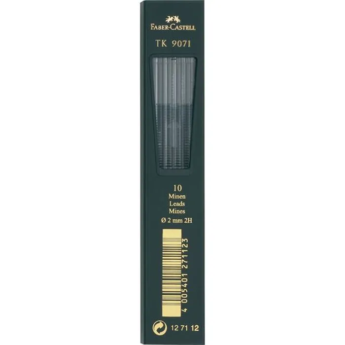 Główne zdjęcie produktu Grafitové tuhy TK 9071 Verzatil  2mm TB/10   9071/2H Faber Castell 127112