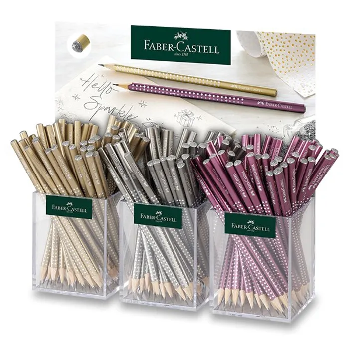 Główne zdjęcie produktu Grafitové tužky Faber-Castell Sparkle Autumn stojánek, 144 ks