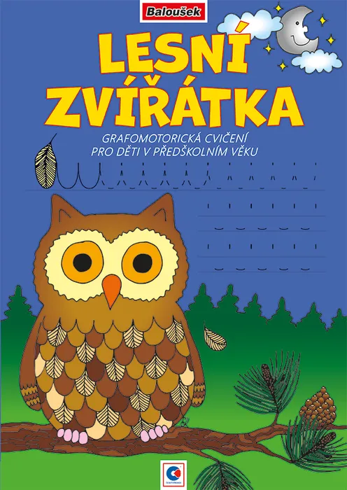 Główne zdjęcie produktu Grafomotorická omalovánka - A4 - Lesní zvířátka