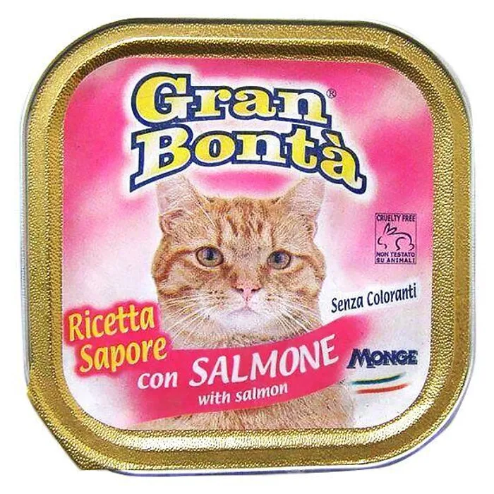 Główne zdjęcie produktu GRAN BONTA paštika s lososem pro kočky 100g