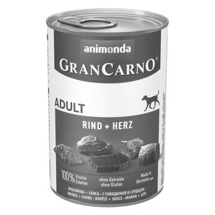 Główne zdjęcie produktu GRANCARNO Adult - hovězí , srdce 400g