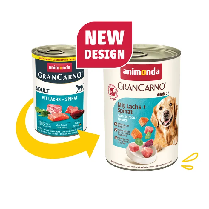 Główne zdjęcie produktu GRANCARNO Adult - losos + špenát 400g