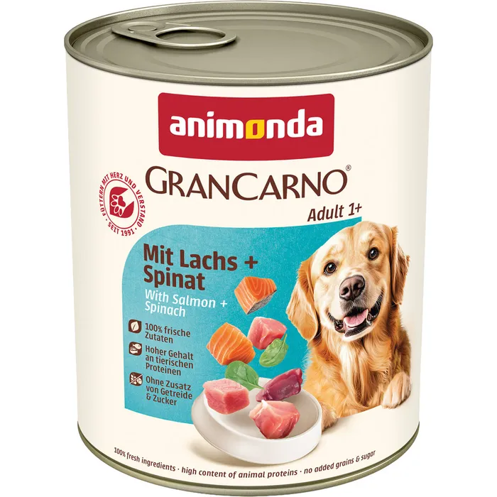 Główne zdjęcie produktu GRANCARNO Adult - s lososem a špenátem 800 g