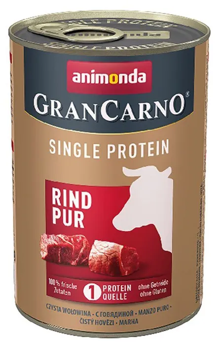 Główne zdjęcie produktu GRANCARNO Single Protein 400 g čisté hovězí, konzerva pro psy