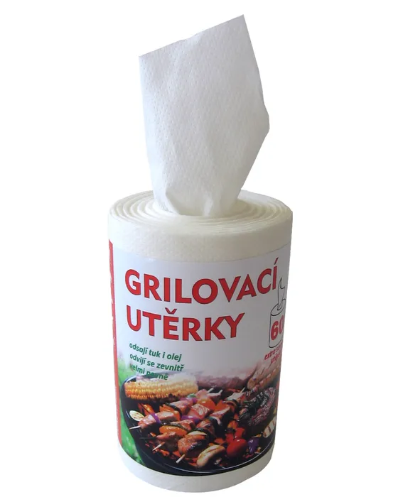 Główne zdjęcie produktu Grilovací utěrky 1-vrstvé 60 útržků/bez dutinky/17 cm