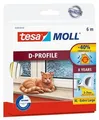 Uszczelka gumowa „tesamoll® D profil 5393”, biała, 9 ??mm x 6 m, TESA