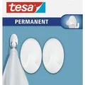 Następne zdjęcie produktu Haczyki „66602”, białe, samoprzylepne, rozmiar S, owalne, TESA