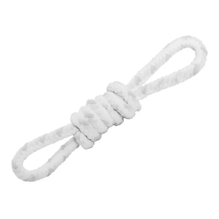Główne zdjęcie produktu Hebké pletené přetahovadlo "osma" HipHop PLUSH 24 cm, pistáciová, žlutá, bílá
