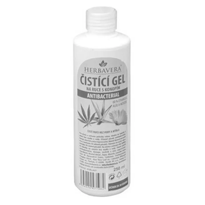 Główne zdjęcie produktu HERBAVERA antibakteriální čistící gel s konopím 250 ml