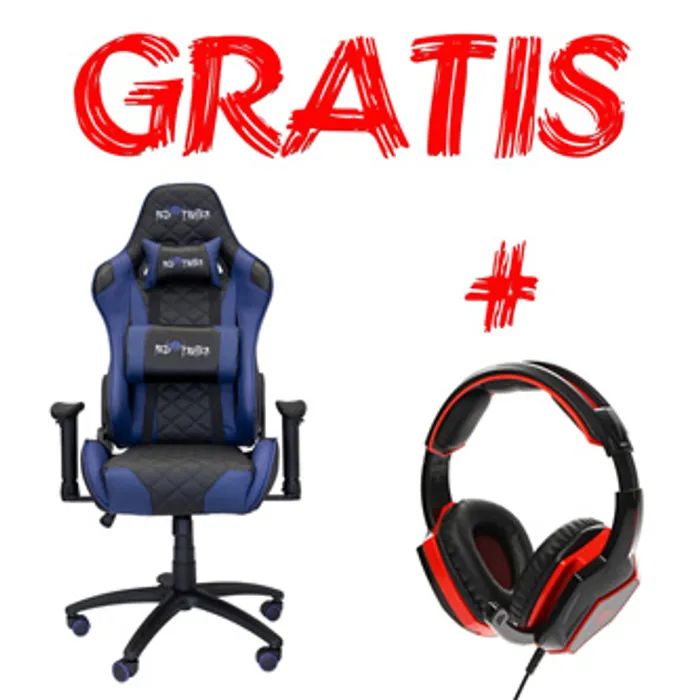 Główne zdjęcie produktu Herní křeslo Red Fighter C1, modré, + sluchátka Red Fighter H2, PROMO