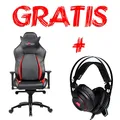 Dla gracza fotel Red Fighter C2, czarna, + słuchawki Red Fighter H3, PROMO