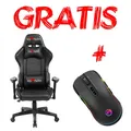 Dla gracza fotel Red Fighter C7, czarna, odczepiany zagłówek, + mysz Marvo G942, PROMO