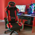 Fotel gamingowy Red Fighter C8, czarny, + mysz Marvo M519, PROMO, podświetlenie RGB