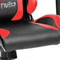Fotel gamingowy Red Fighter C8, czarny, + mysz Marvo M519, PROMO, podświetlenie RGB