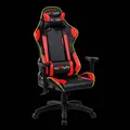Dla gracza fotel Red Fighter C8, czarna, odczepiany zagłówek, podświetlenie RGB