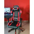Następne zdjęcie produktu Dla gracza fotel Red Fighter C8, czarna, odczepiany zagłówek, podświetlenie RGB