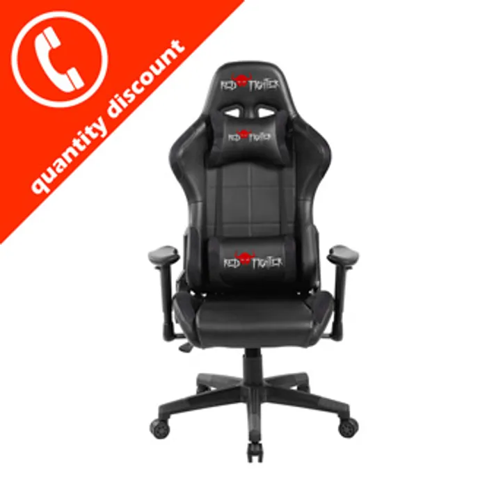Główne zdjęcie produktu Herní židle Red Fighter C7, černá, odnímatelné polštářky, 5-PACK