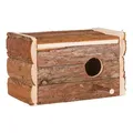 Budka lęgowa wykonana z naturalnego drewna dla papug 21x13x12 cm