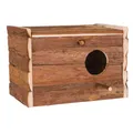 Budka lęgowa wykonana z naturalnego drewna dla nimf 30x20x20 cm