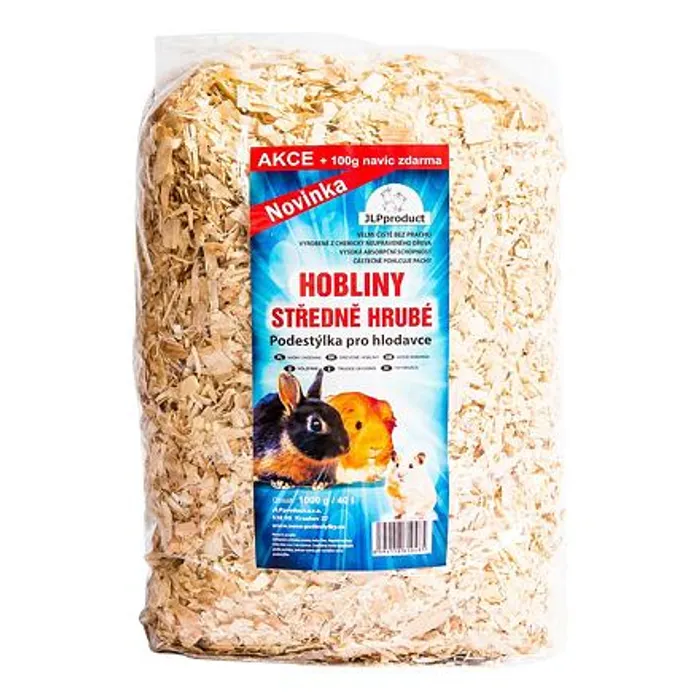 Główne zdjęcie produktu Hoblinová podestýlka středně hrubá 1 kg