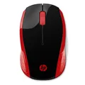 HP Mysz 200 Red, 1000DPI, 2.4 [GHz], optyczna, 3kl., bezprzewodowa, czerwona, 2 szt AAA, MacOS X 10.x,Google Chrome OS, MS Windows