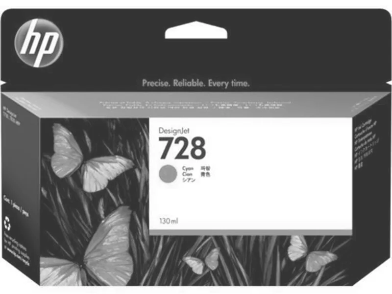 Główne zdjęcie produktu HP originální ink F9J67A, HP 728, cyan, 130ml, HP DesignJet T730, DesignJet T830, DesignJ