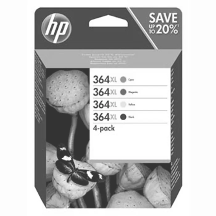 Główne zdjęcie produktu HP originální ink N9J74AE, HP 364XL Combo pack, CMYK, blistr, HP Photosmart C5393, Plus B