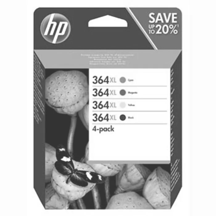 Główne zdjęcie produktu HP originální ink N9J74AE, HP 364XL Combo pack, CMYK, HP Photosmart C5393, Plus B209, Pre