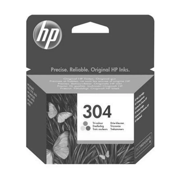 Główne zdjęcie produktu HP originální ink N9K05AE, HP 304, Tri-color, 100str., HP DeskJet 2620,2630,2632,2633,372